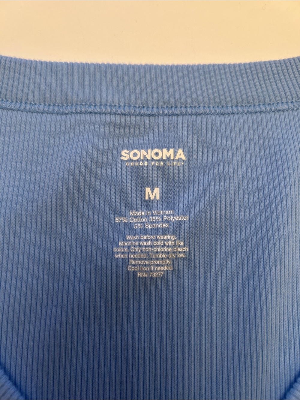 NWOT Lot of 2 Sonoma Ribbed V-Neck Tank Tops in Pink & Blue - Picture 2 of 4